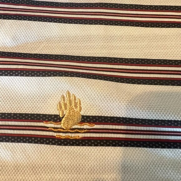 Adidas Climalite Mens White & Red Striped Polo Shirt Size L - Picture 2 of 9